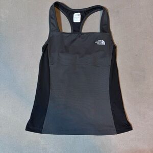 The North Face Racerback Tank Top Women’s Small Black Gray Vaporwick Workout